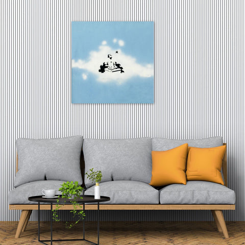 Banksy Cloud DJ, Graffiti