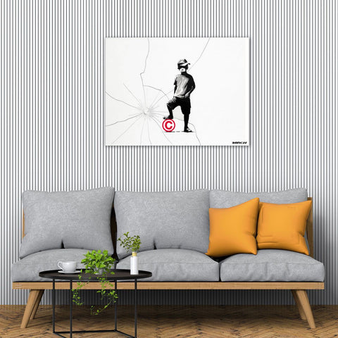 Banksy Copyright Boy, Graffiti