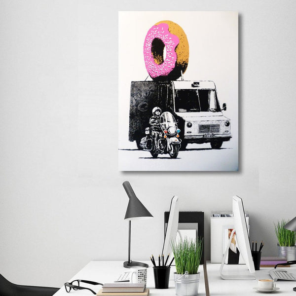 Banksy Donuts (Strawberry), Graffiti