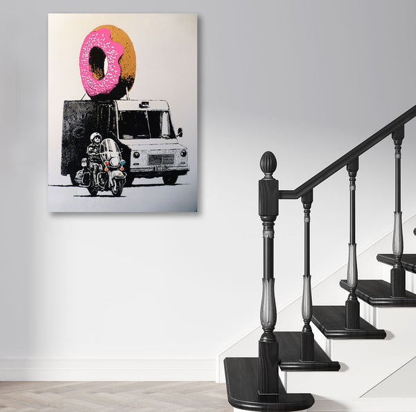 Banksy Donuts (Strawberry), Graffiti