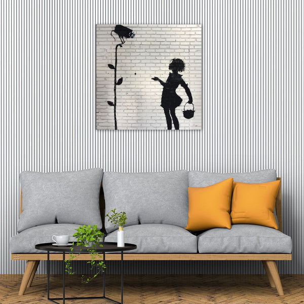 Banksy Flower Girl, Graffiti