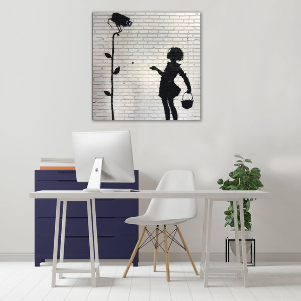 Banksy Flower Girl, Graffiti