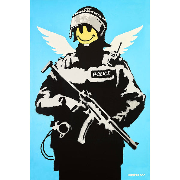 Banksy Flying Copper, Street Art
