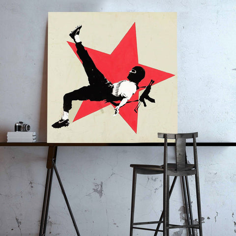Banksy Football Terrorist, Graffiti