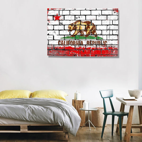 California State Vintage Recycled Flag