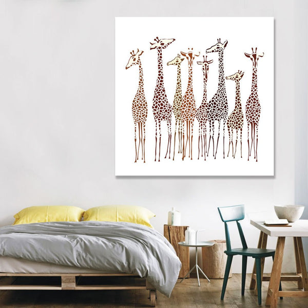 Hand-drawn Giraffes, Digital Art