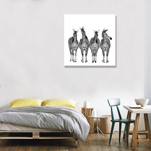 Hand-drawn Zebras, Digital Art