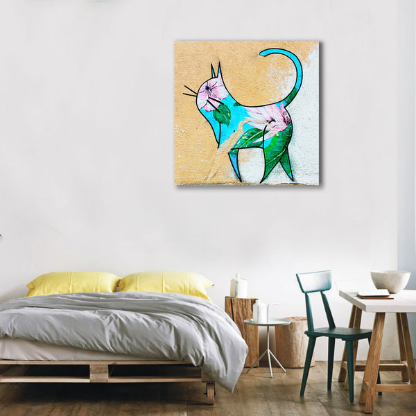 Patterned Cat, Graffiti Street Art