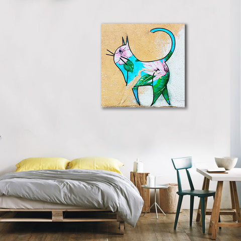 Patterned Cat, Graffiti Street Art