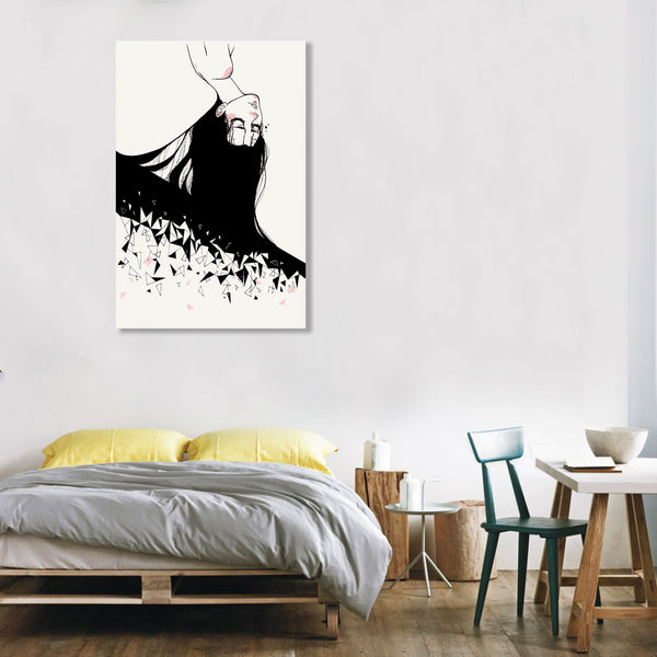 Abstract Black/White Woman Portrait, Digital Art