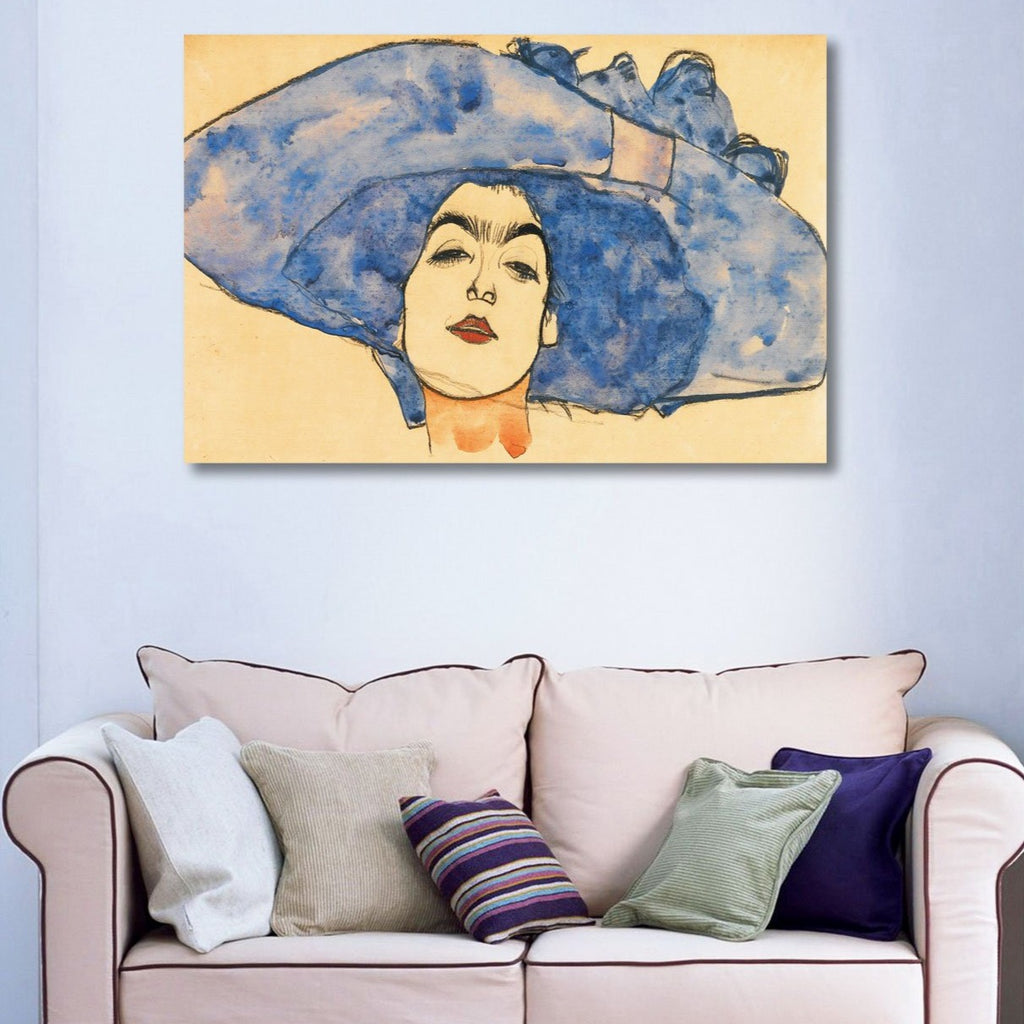Woman in Blue Hat, Reproduction