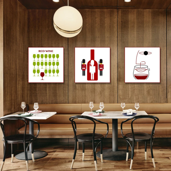Wine ART. Face with Wine Glass
