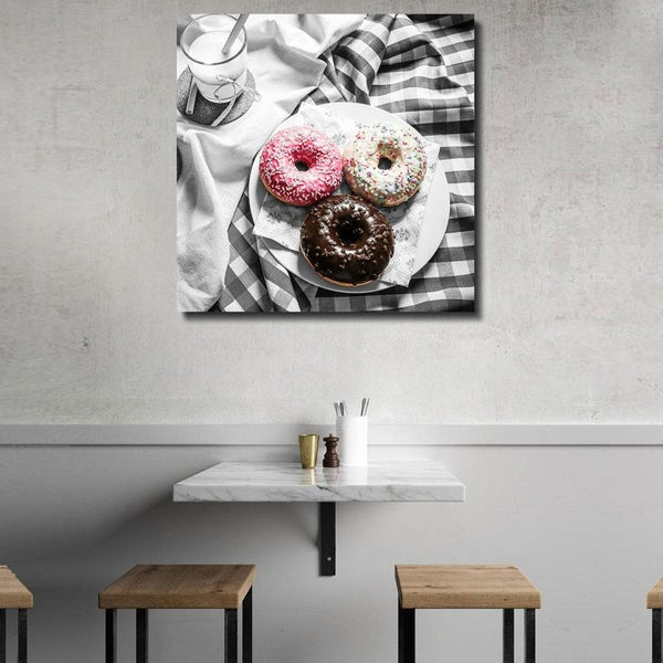 Donuts, Black/White Photo in Retro style