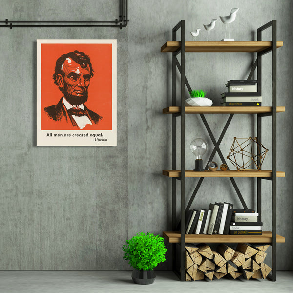 Lincoln Quote, Heroes Day Vintage Poster