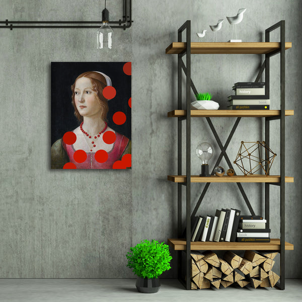 Torn Necklace – Portrait of a Young Woman by Domenico Ghirlandaio, Altered Art