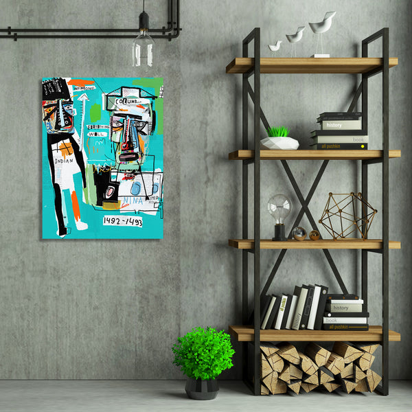 Columbus, Jean-Michel Basquiat Inspired Painting