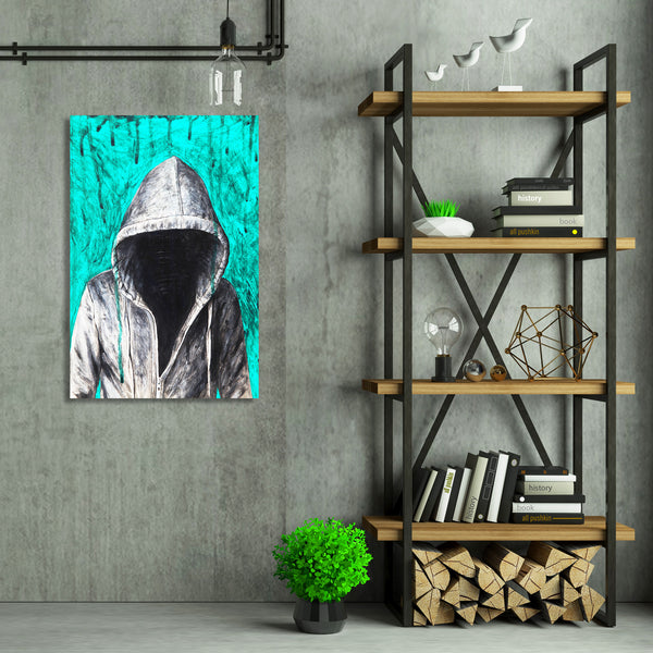 Anonymous Hoody Man, Painting