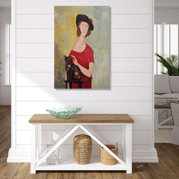 Woman with Cat, Reproduction