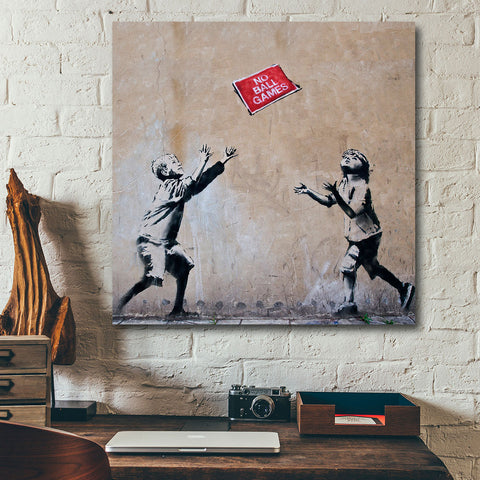 Banksy No Ball Games, Graffiti