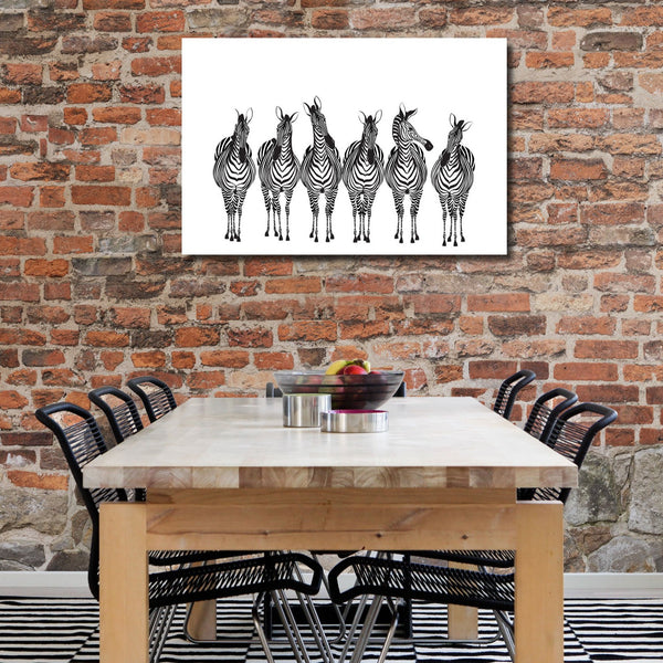 Hand-drawn Zebras, Digital Art