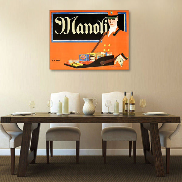 Manoli Cigarettes, Vintage Poster