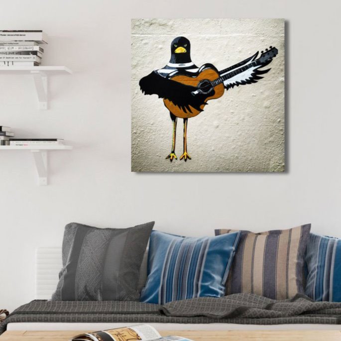 Bird with Guitar, Street Art