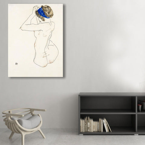 Seated Female Nude with Blue, Reproduction