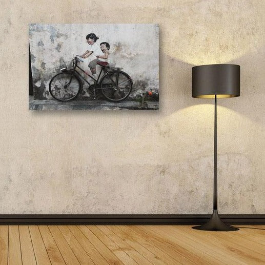 Kids On The Bike by E. Zacharevic, Street Art