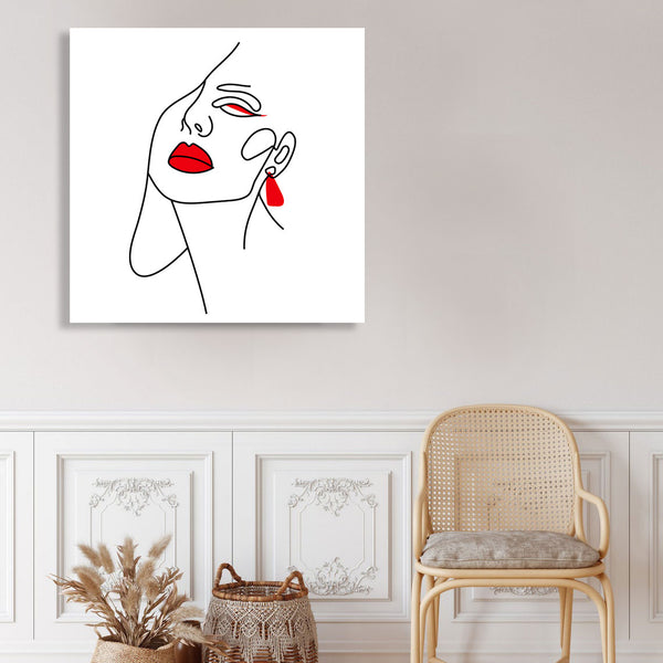 Woman Portrait – One Line Drawing, Digital Art