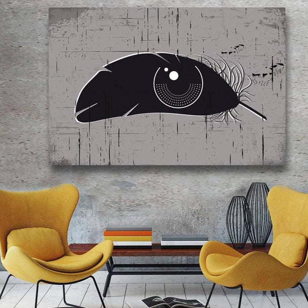 Hitchcock Inspired Abstract Feather, Digital Art