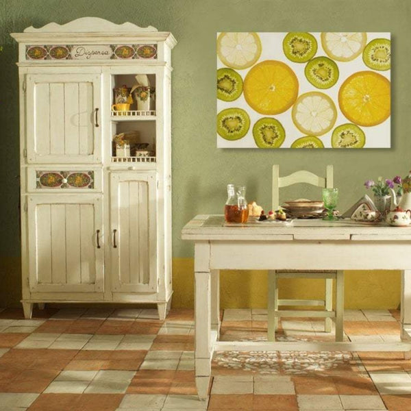 Fruits Citrus Slices Composition, Metal Art Print