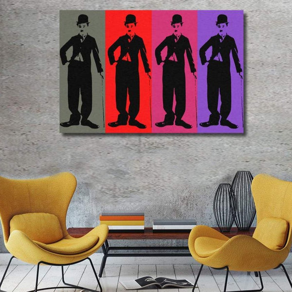 Multi-color Portrait of Charlie Chaplin, Digital Art