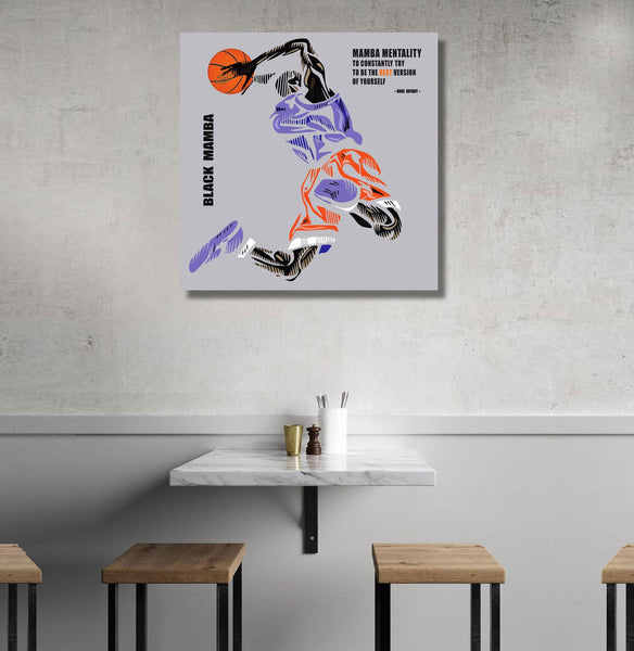 KOBE BRYANT Black Mamba + Quote, Poster