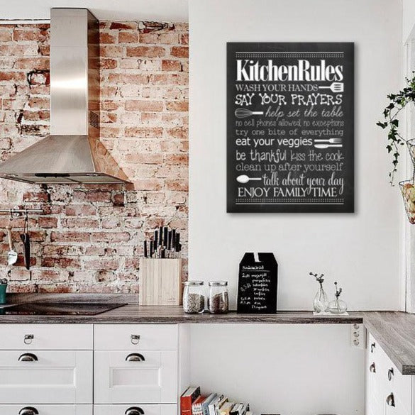 Kitchen Rules - Vintage Metal Poster