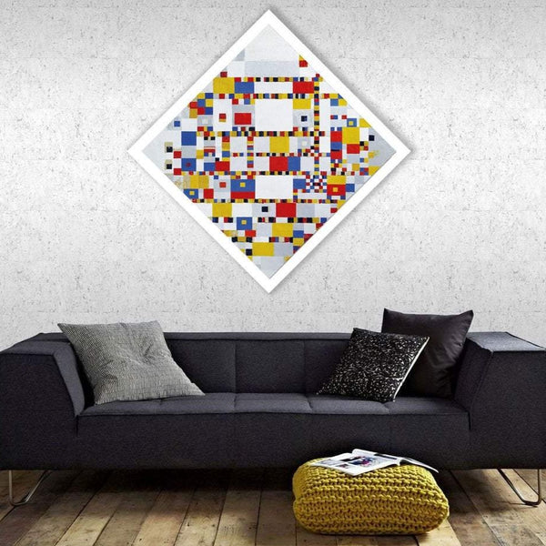 Victory Boogie Woogie, Rhombus Wall Art, Reproduction