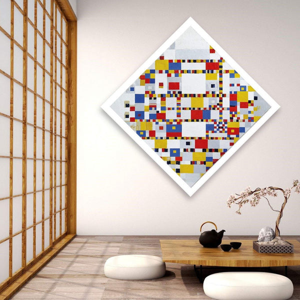 Victory Boogie Woogie, Rhombus Wall Art, Reproduction