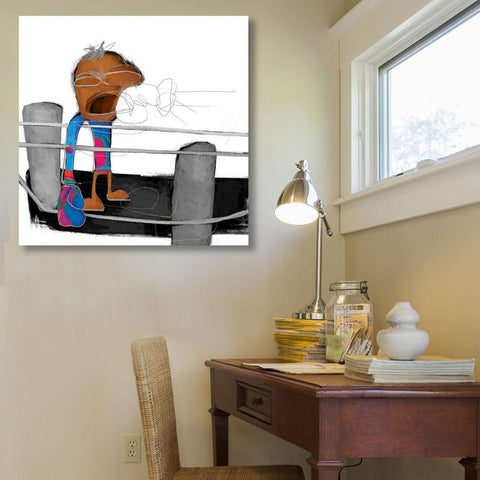 Boxing Down But Not Out, Sketch Digital Art