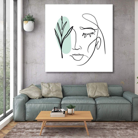 One Line Woman Portrait, Digital Art