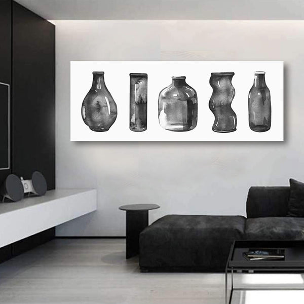 Watercolor Bottles Composition, Watercolor Art