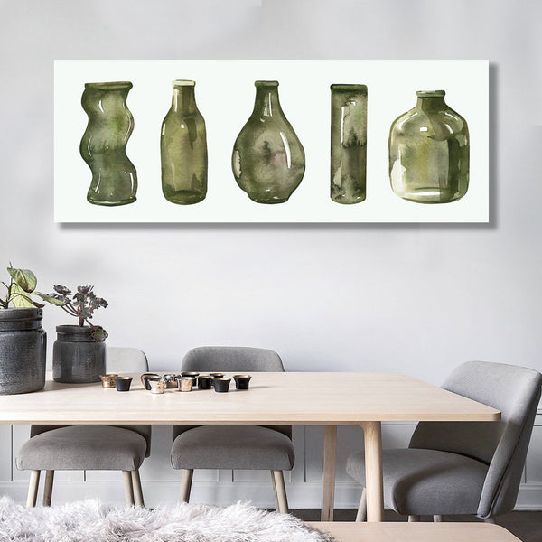 Watercolor Bottles Composition, Watercolor Art