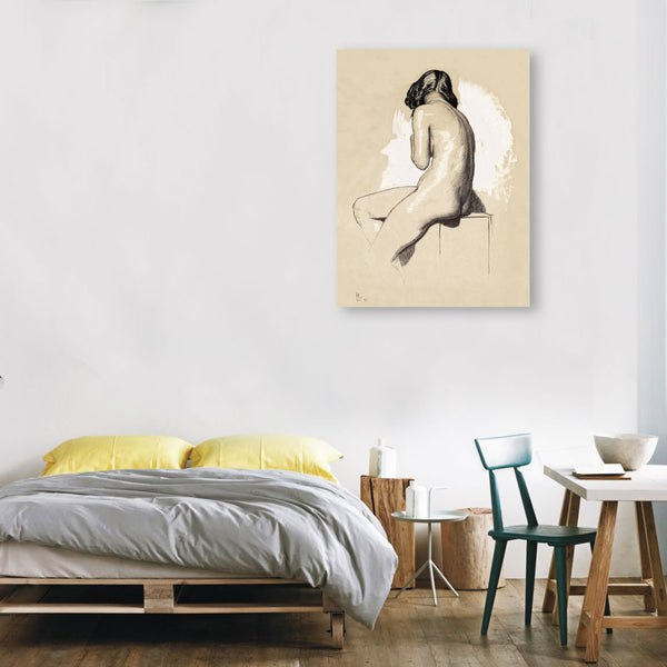 Nude Study From Behind, Reproduction
