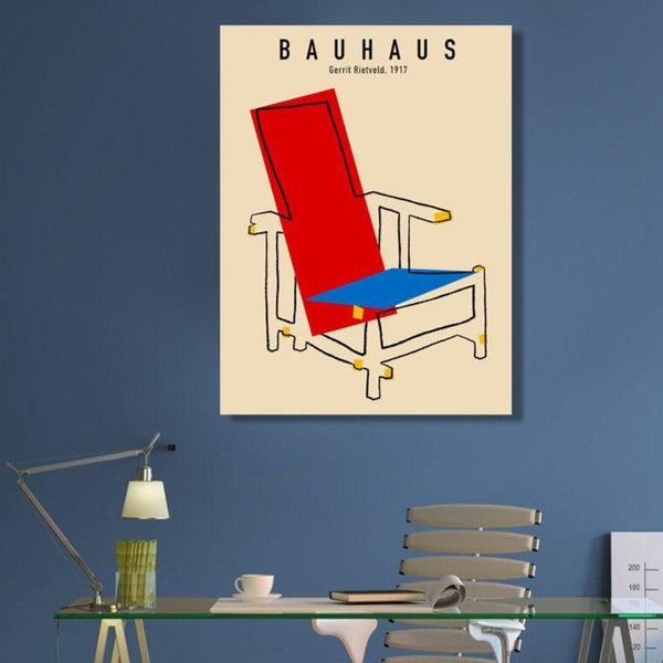 Bauhaus Beach Chair Poster Gerrit Rietveld, Digital Art