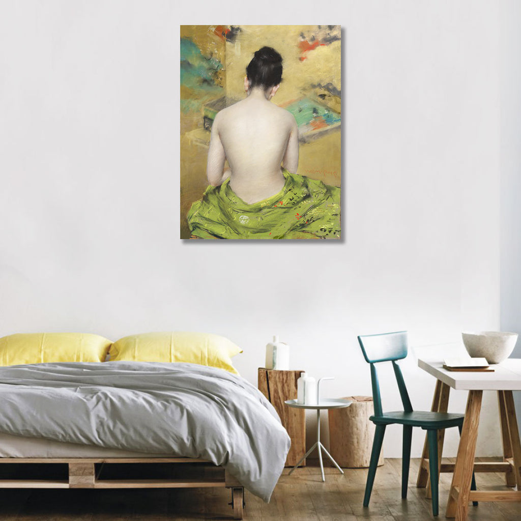 Naked Japanese Woman With Kimono, Reproduction