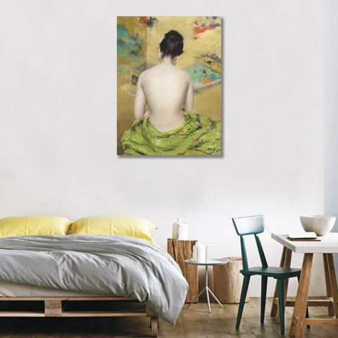 Naked Japanese Woman With Kimono, Reproduction