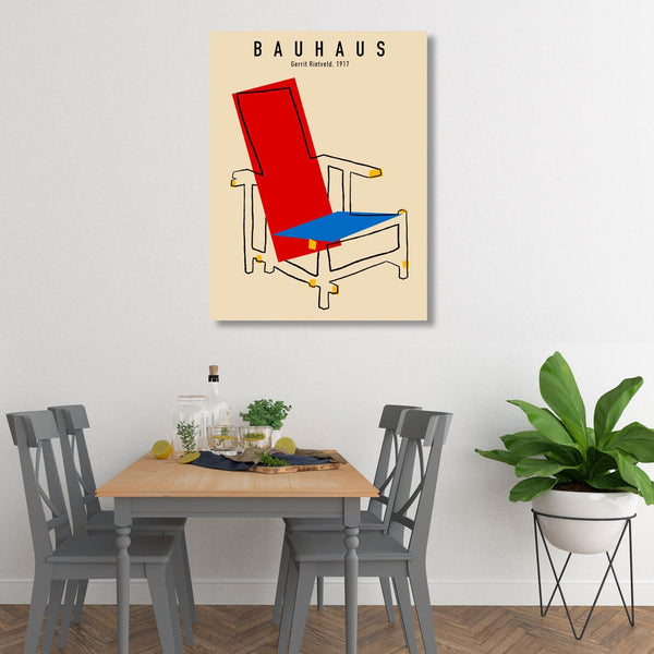 Bauhaus Beach Chair Poster Gerrit Rietveld, Digital Art
