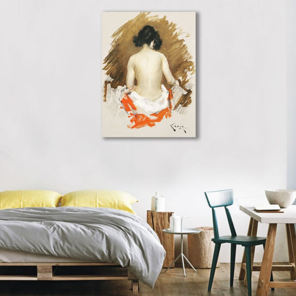 Naked Japanese Woman With Kimono, Reproduction