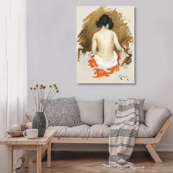 Naked Japanese Woman With Kimono, Reproduction