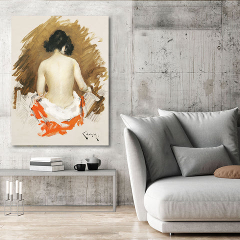 Naked Japanese Woman With Kimono, Reproduction