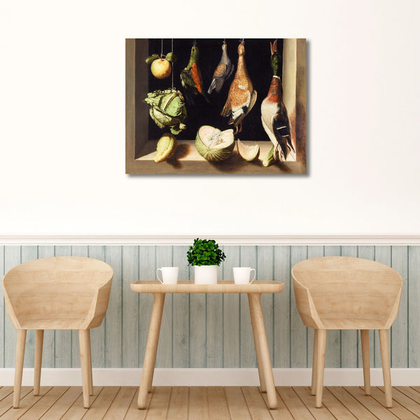 Still Life with Game Fowl, Trompe l'oeil
