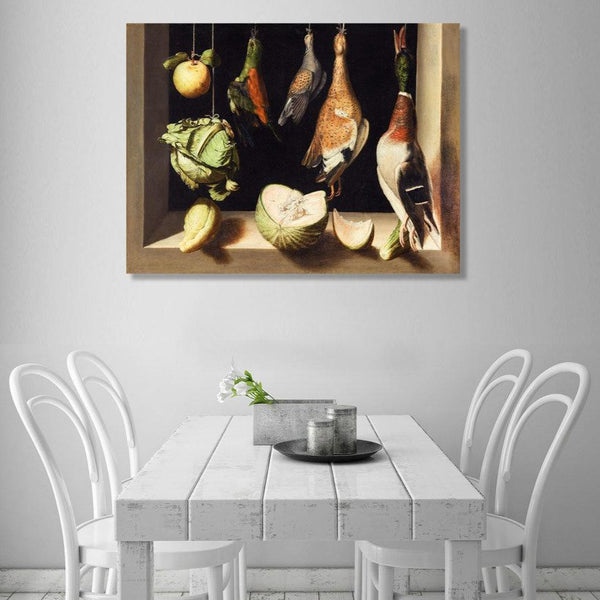 Still Life with Game Fowl, Trompe l'oeil